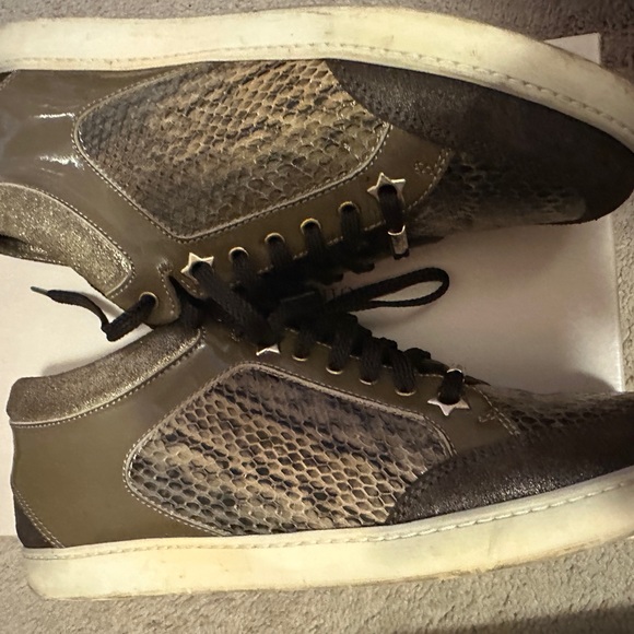 Women’s Elephant Skin Jimmy Choo sneakers. - Picture 2 of 4